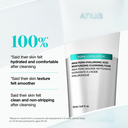 Anua - PDRN Hyaluronic Acid Moisturising Cleansing Foam - 150ml