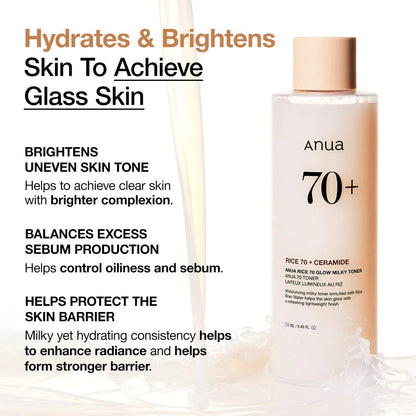 Anua - Rice 70 Glow Milky Toner - 250ml