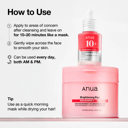 Anua - Niacinamide 5 TXA Brightening Pad - 60 Pads