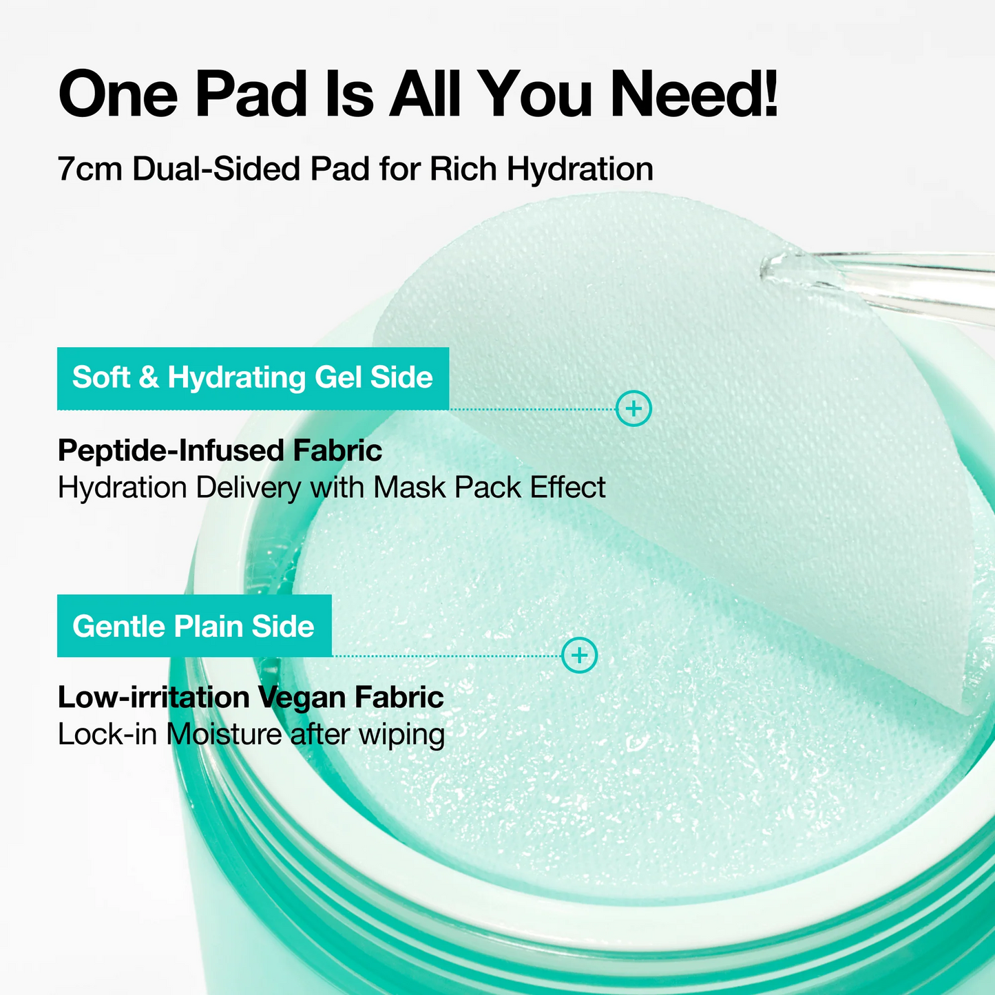 Anua - PDRN 100 Hyaluronic Acid Glow Pad - 60 Pads