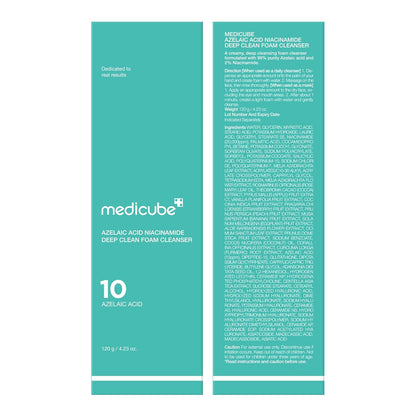 Medicube - Azelaic Acid Niacinamide Deep Clean Foam Cleanser - 120g