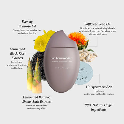 Haruharu Wonder - Black Rice 10 Hyaluronic Cream - 90ml