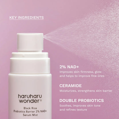 Haruharu Wonder - Black Rice Probiotics Barrier 2% NAD+ Serum Mist - 80ml