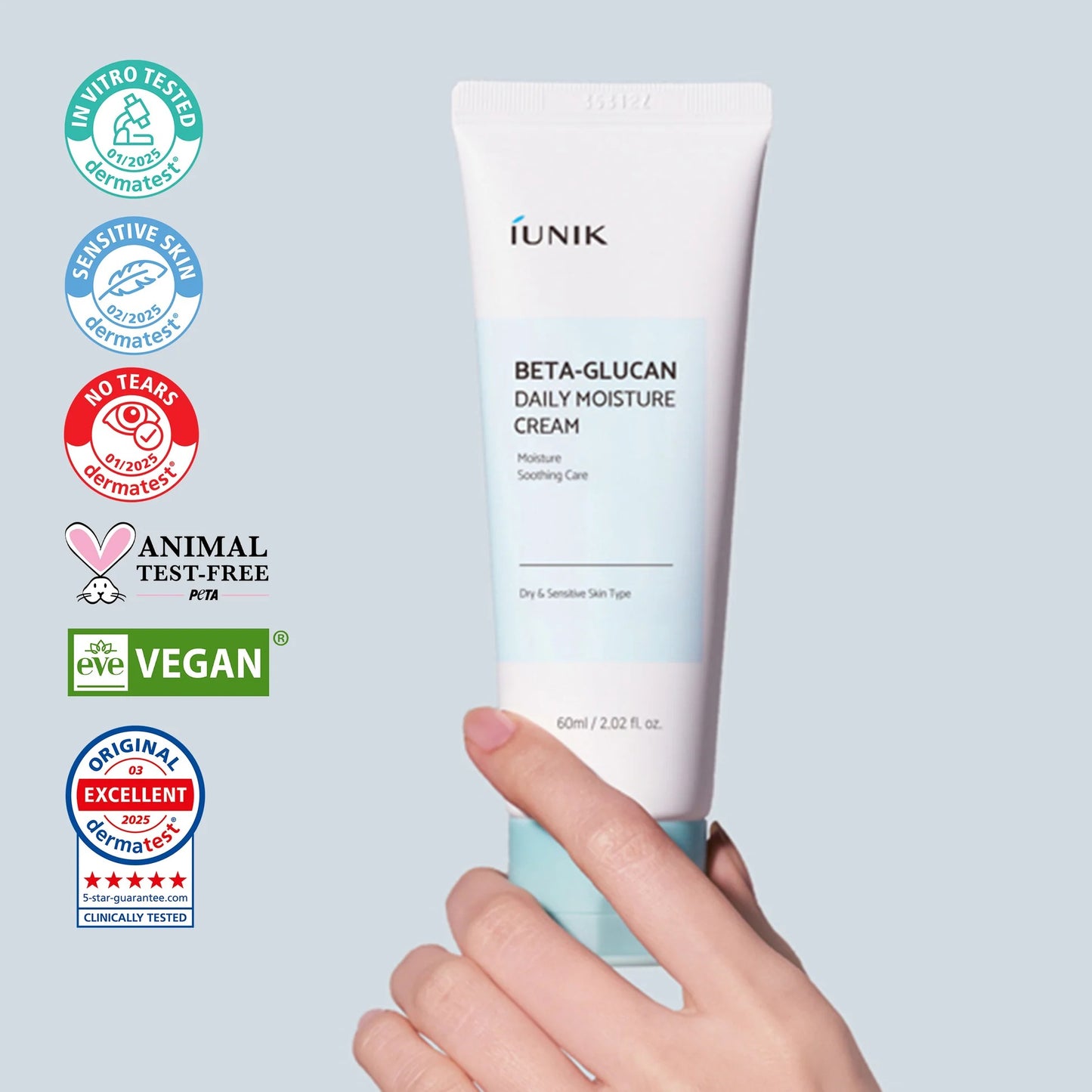 iUNIK - Beta Glucan Daily Moisture Cream - 60ml