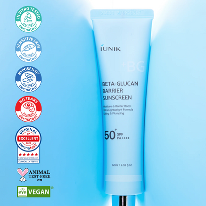 iUNIK - Beta Glucan Barrier Sunscreen SPF50+ PA++++ - 60ml