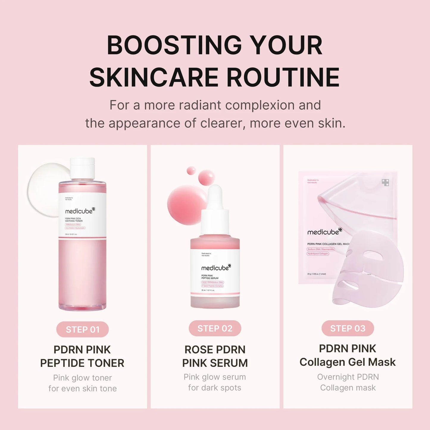 Medicube - Pink Cica PDRN Soothing Toner - 250ml