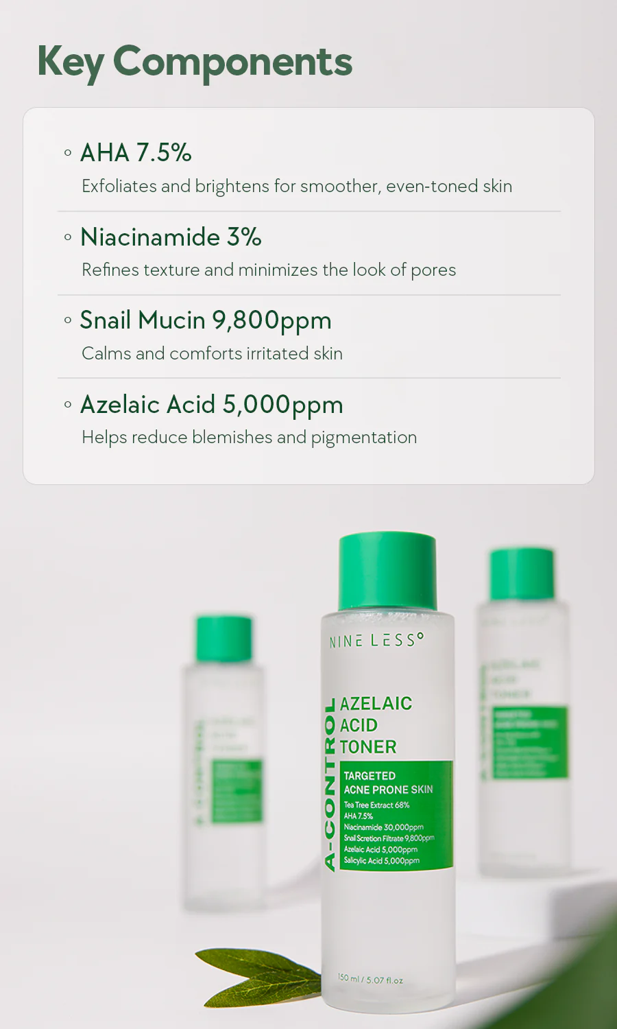 Nineless - A-Control Azelaic Acid Toner - 150ml