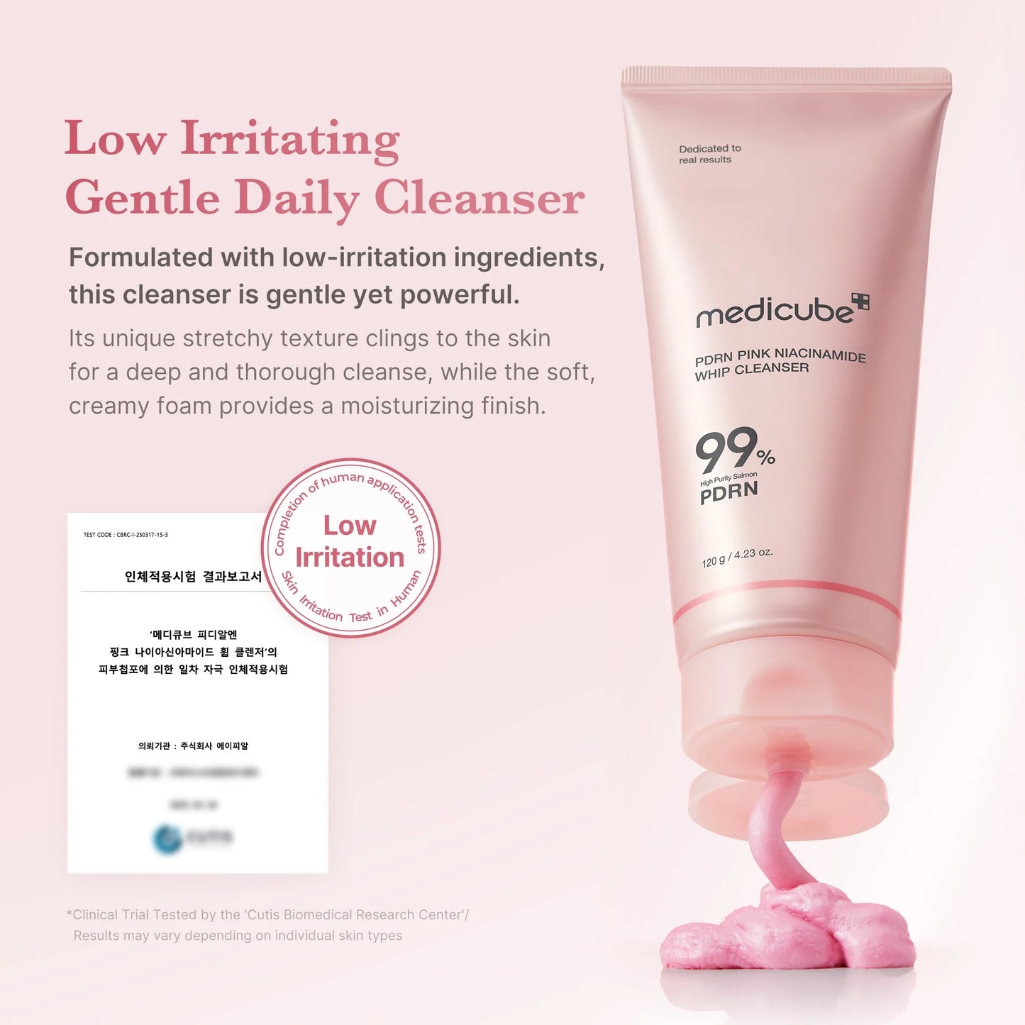 Medicube - PDRN Pink Niacinamide Whip Cleanser - 120g