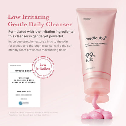 Medicube - PDRN Pink Niacinamide Whip Cleanser - 120g