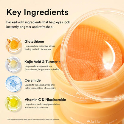 Abib - Glutathione Kojic Acid Eye Patch Vita Jelly - 60 Patches