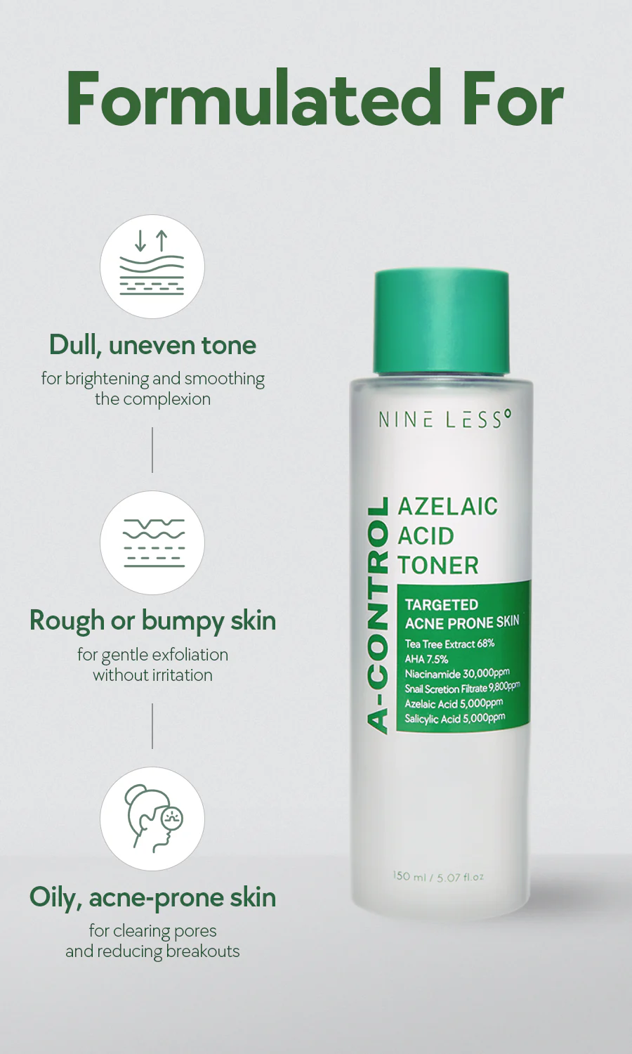 Nineless - A-Control Azelaic Acid Toner - 150ml
