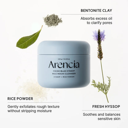 Arencia - Blue Hyssop Rice Mochi Cleanser - 120g