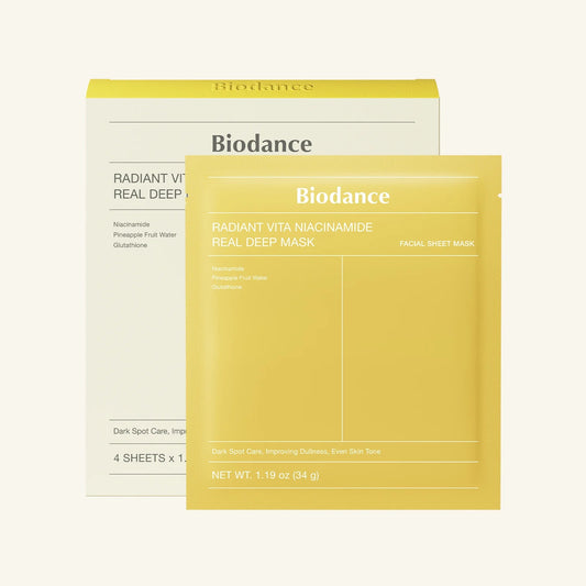 Biodance - Radiant Vita Niacinamide Real Deep Mask - 4 Pack