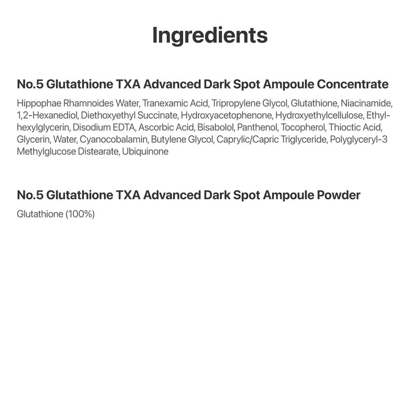 Numbuzin - No.5 Glutathione TXA Advanced Dark Spot Ampoule Concentrate - 10.7g