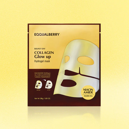 EQQUALBERRY - Collagen Glow Up Hydrogel Mask - Brightening & Firming Hydrogel Mask
