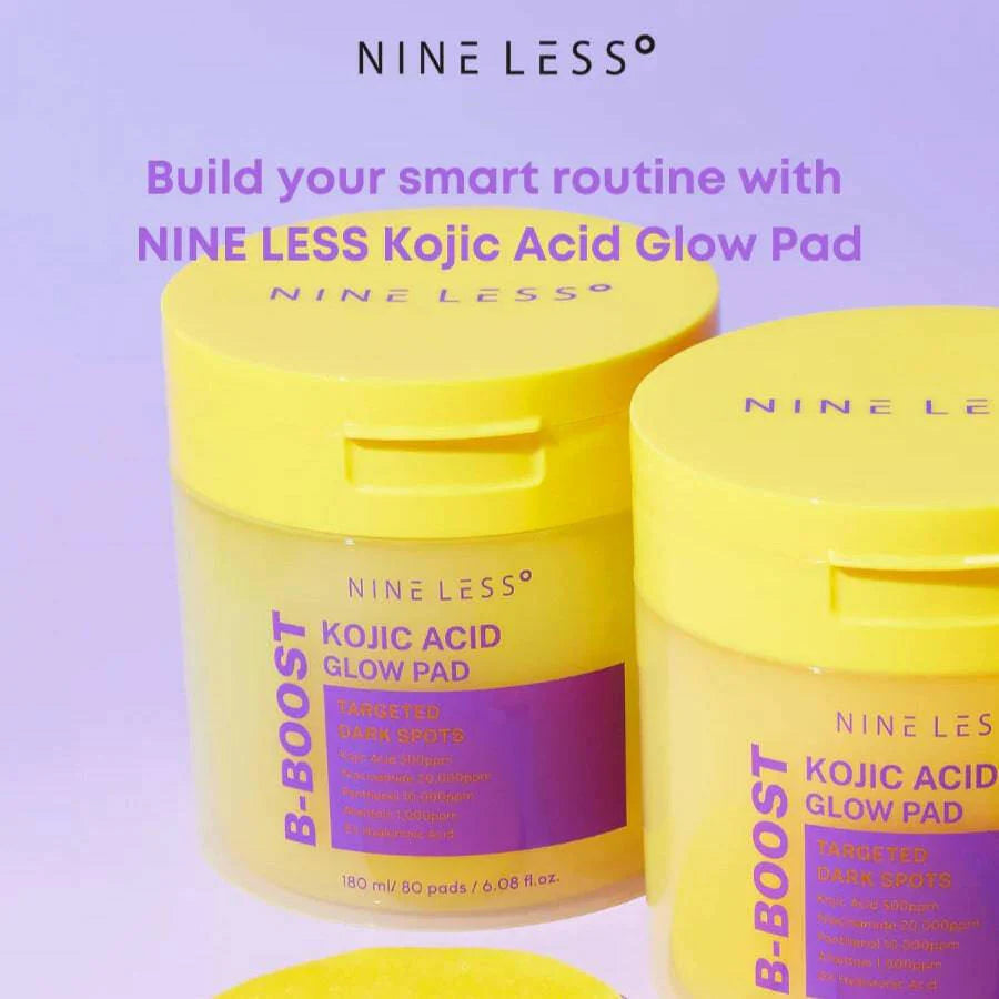 Nineless - B-Boost Kojic Acid Glow Pad – Brightening & Tone-Refining Toner Pads