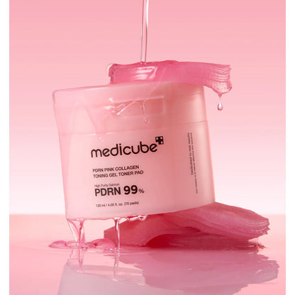 Medicube - PDRN Pink Collagen Toning Gel Toner Pad - 70 Pads